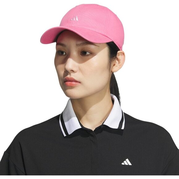 Adidas Women\'s Pink Fusion Pink Baseball Adjustable Cotton Athletic Relaxed Hat